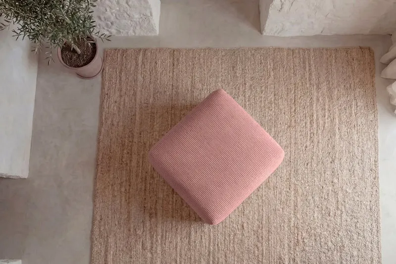 ELIO POUF - Petit velours côtelé