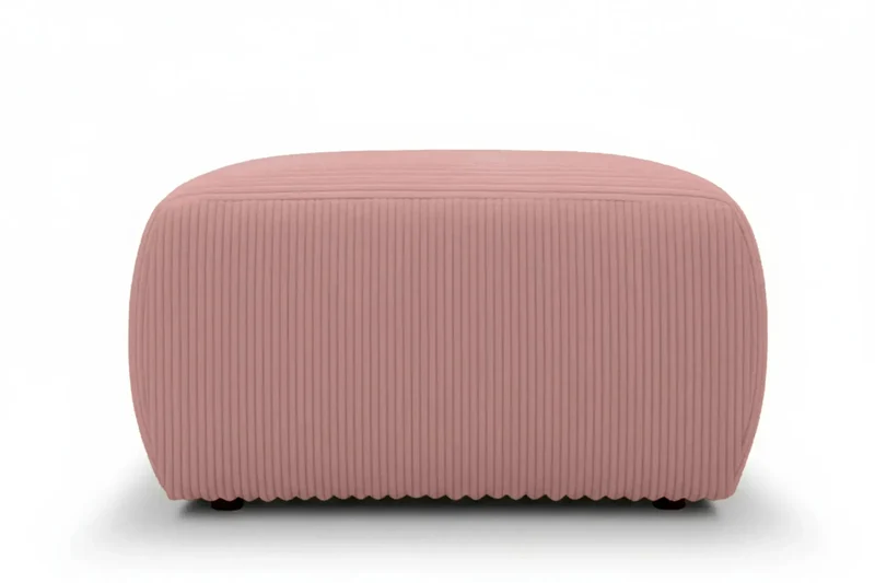 ELIO POUF - Petit velours côtelé