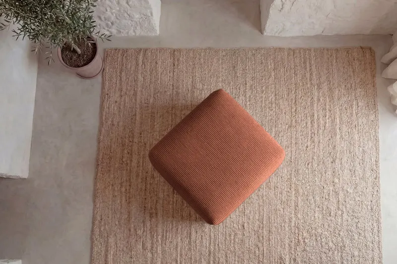 ELIO POUF - Petit velours côtelé
