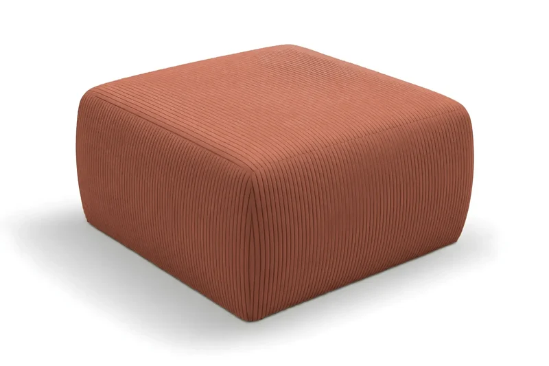 ELIO POUF - Petit velours côtelé