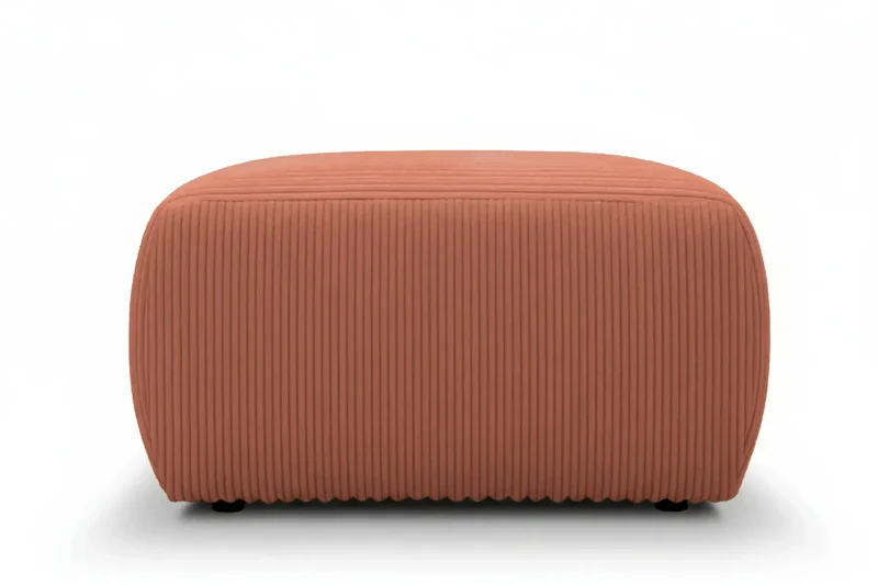 ELIO POUF - Petit velours côtelé