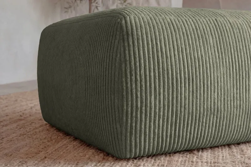 ELIO POUF - Petit velours côtelé
