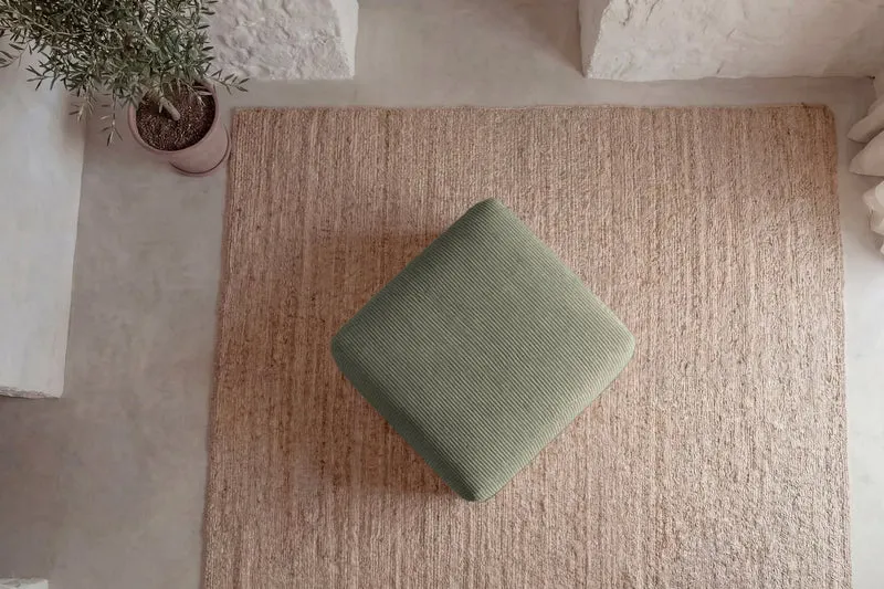 ELIO POUF - Petit velours côtelé