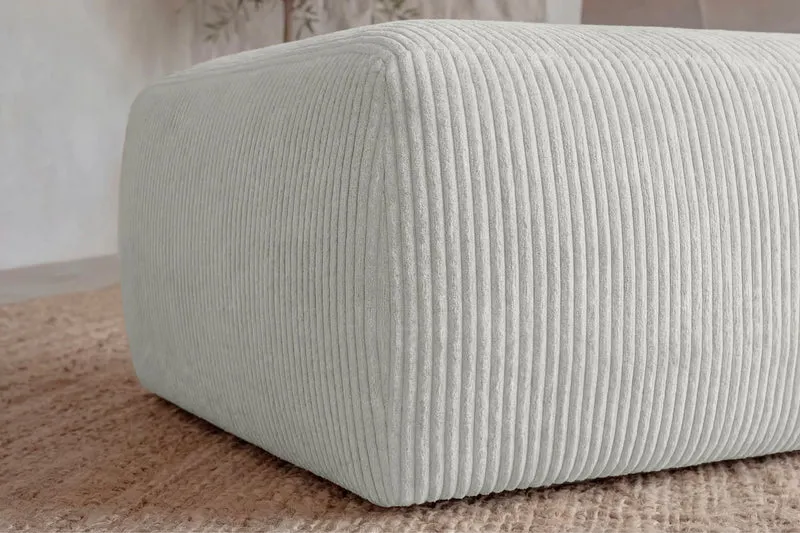 ELIO POUF - Petit velours côtelé