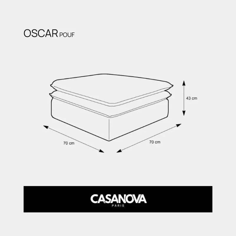 OSCAR POUF - Velours côtelé