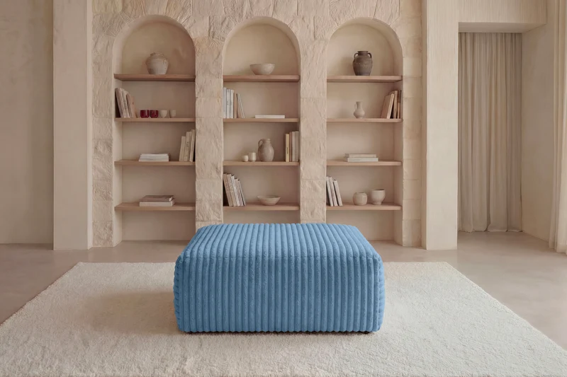 OLYMPE POUF - Gros velours côtelé