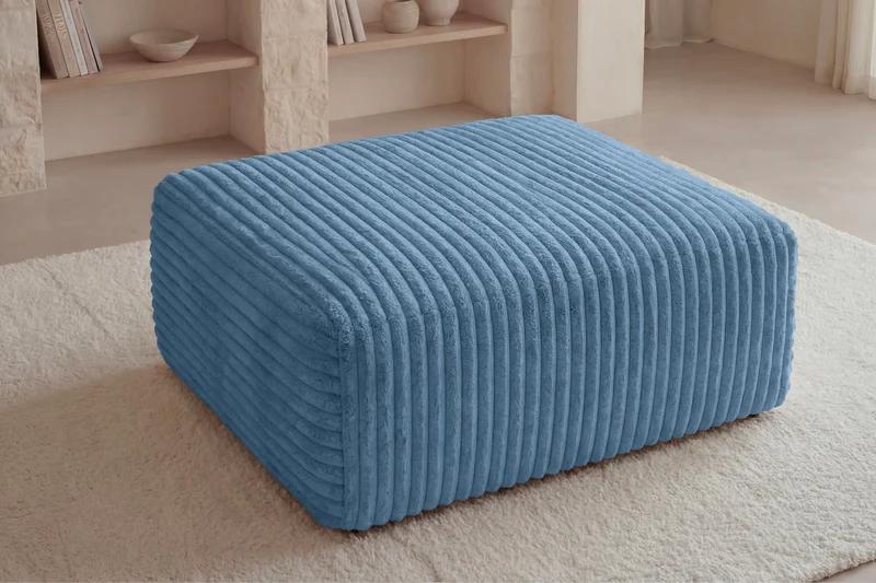 OLYMPE POUF - Gros velours côtelé