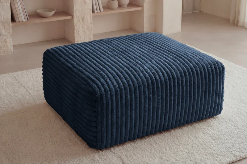 OLYMPE POUF - Gros velours côtelé