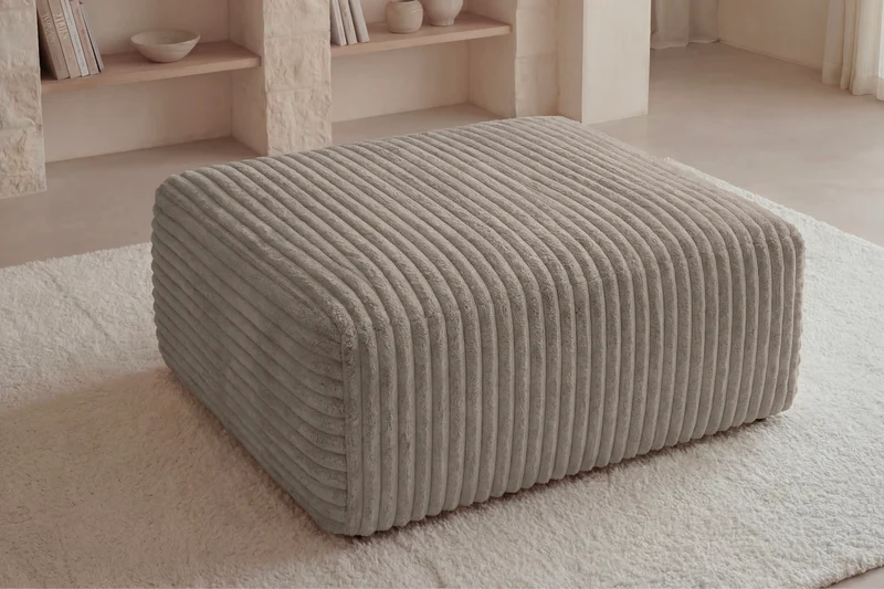 OLYMPE POUF - Gros velours côtelé