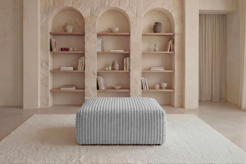 OLYMPE POUF - Gros velours côtelé