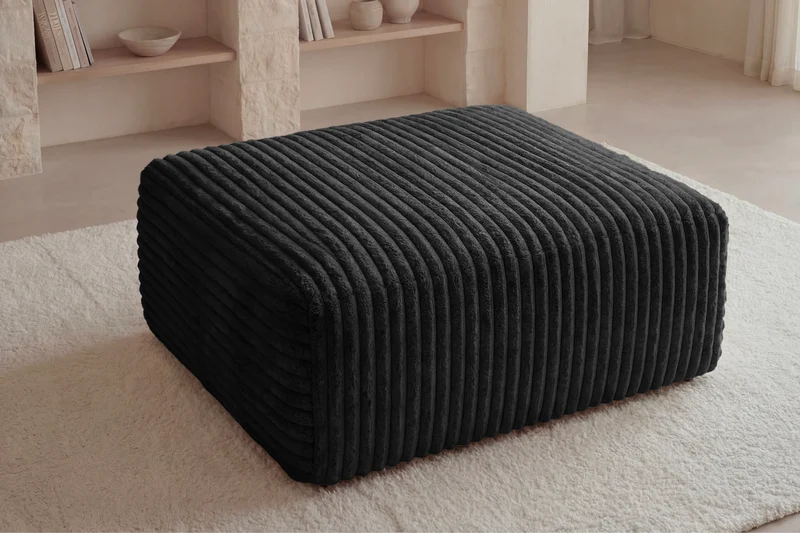 OLYMPE POUF - Gros velours côtelé