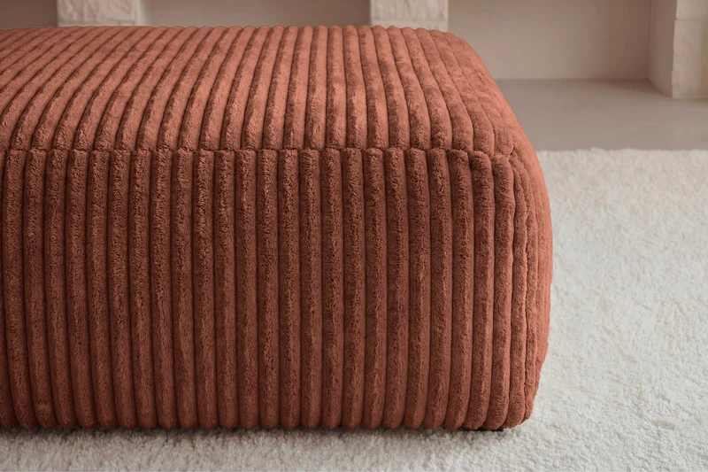 OLYMPE POUF - Gros velours côtelé