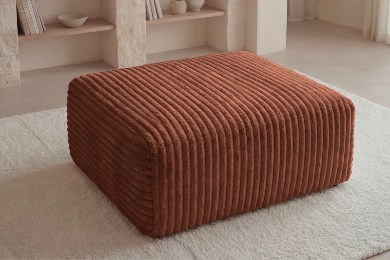 OLYMPE POUF - Gros velours côtelé
