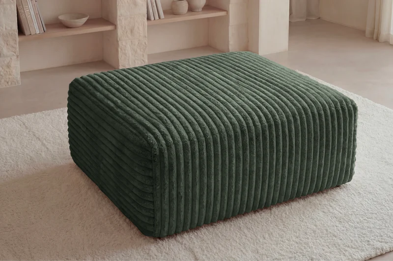 OLYMPE POUF - Gros velours côtelé