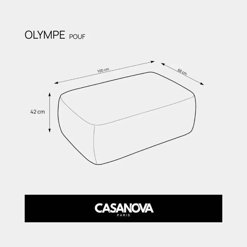 OLYMPE POUF - Gros velours côtelé