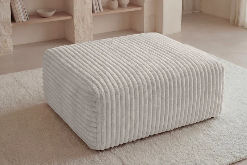 OLYMPE POUF - Gros velours côtelé