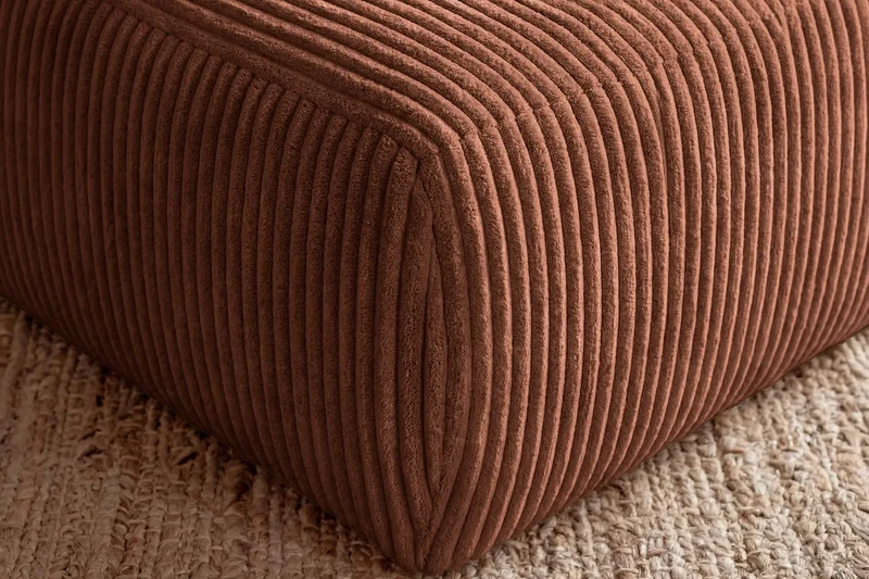ELIO POUF - Gros velours côtelé
