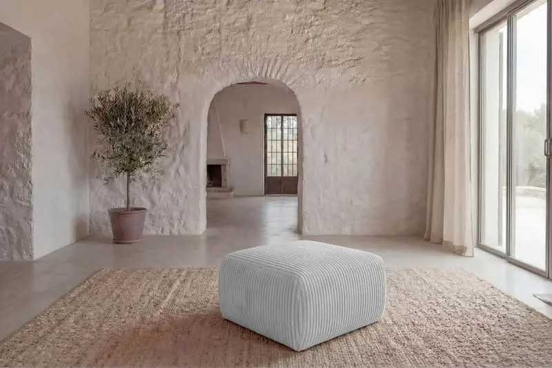 ELIO POUF - Gros velours côtelé