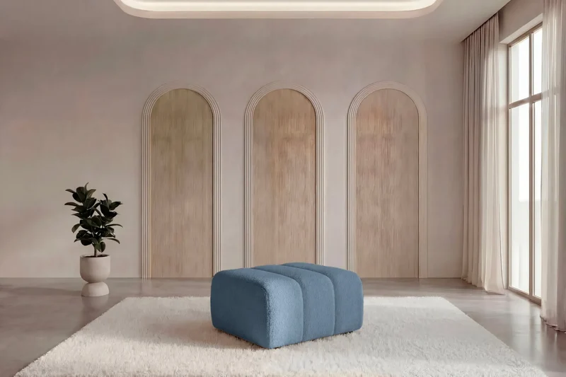 CELESTE POUF - Tissu bouclette