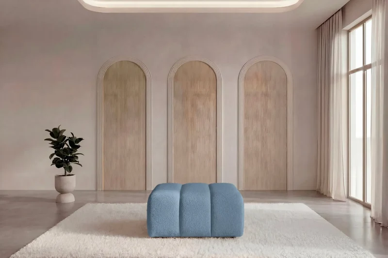 CELESTE POUF - Tissu bouclette