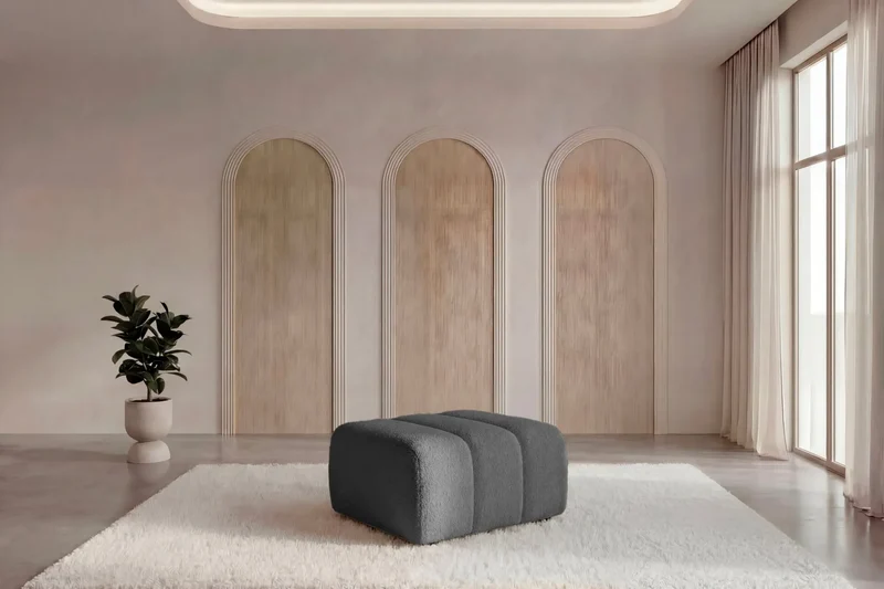 CELESTE POUF - Tissu bouclette