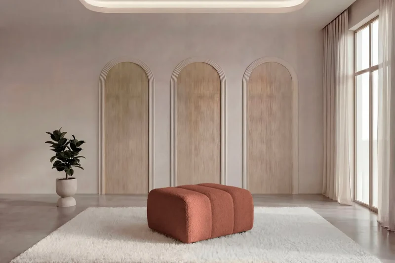 CELESTE POUF - Tissu bouclette