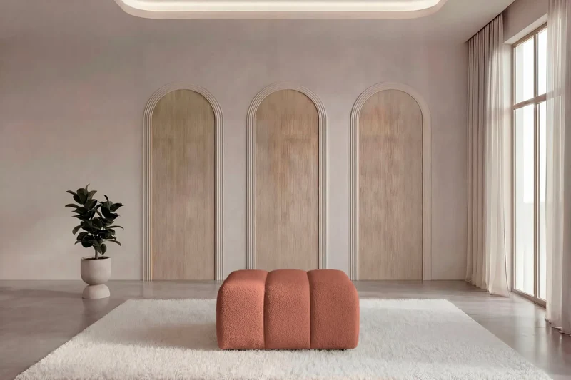 CELESTE POUF - Tissu bouclette