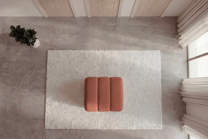 CELESTE POUF - Tissu bouclette