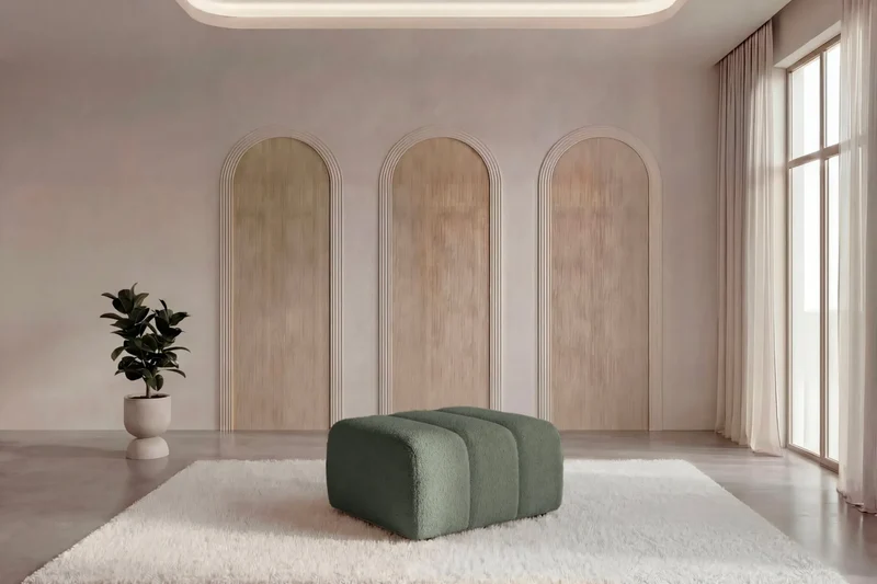 CELESTE POUF - Tissu bouclette