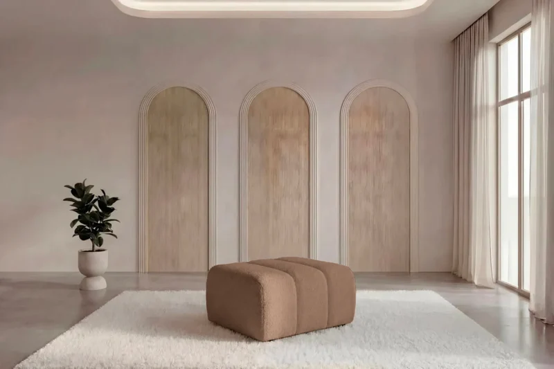 CELESTE POUF - Tissu bouclette