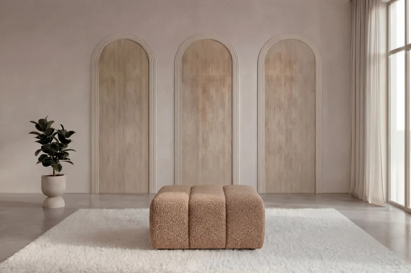 CELESTE POUF - Tissu bouclette
