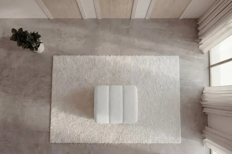 CELESTE POUF - Tissu bouclette