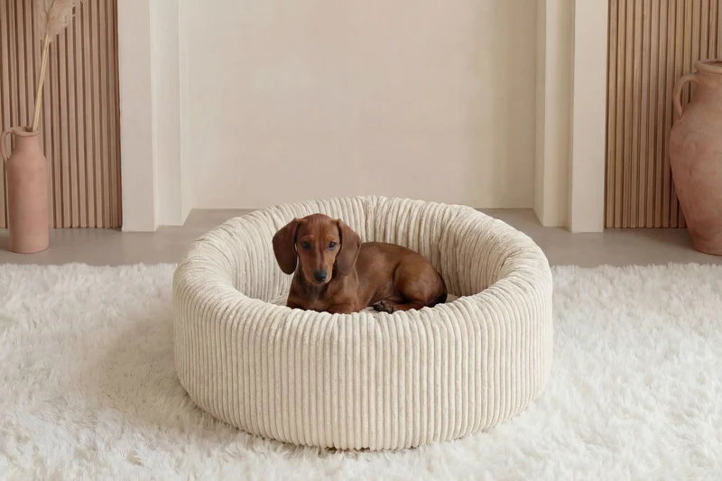 MOKA - PANIER CHIEN/CHAT Petit velours côtelé