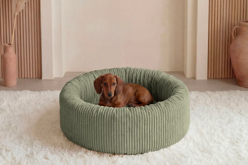 MOKA - PANIER CHIEN/CHAT Petit velours côtelé