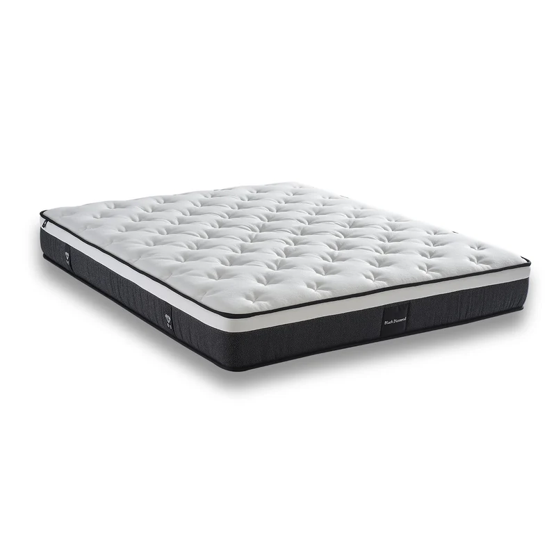 Matelas mémoire de forme et ressorts ensachés 3 zones - Collection Black Diamond