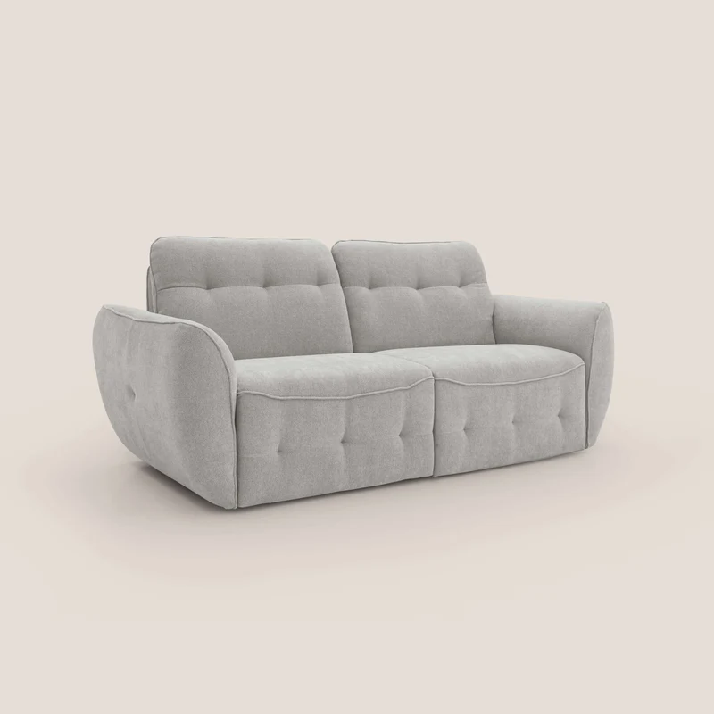 Cerbero canapé 3 places 208 cm en bouclette douce imperméable T07 gris