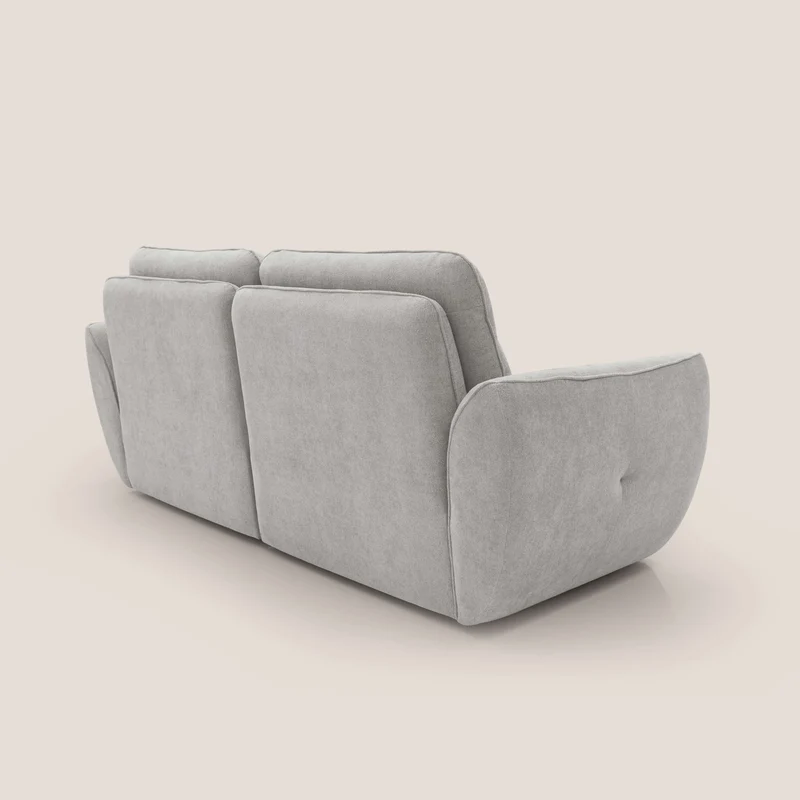 Cerbero canapé 3 places 208 cm en bouclette douce imperméable T07 gris