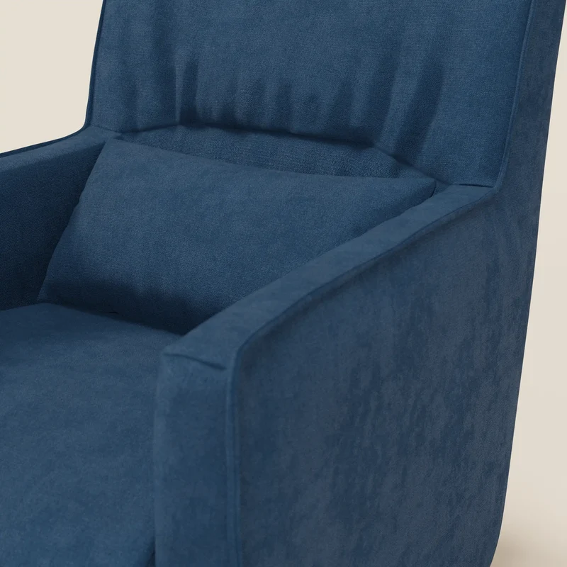 Tulla Fauteuil pivotant en tissu imperméable T02 bleu