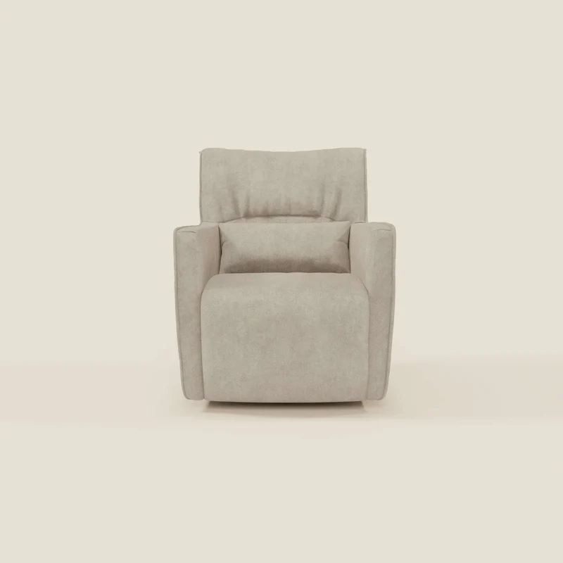 Tulla Fauteuil pivotant en tissu imperméable T02 crème