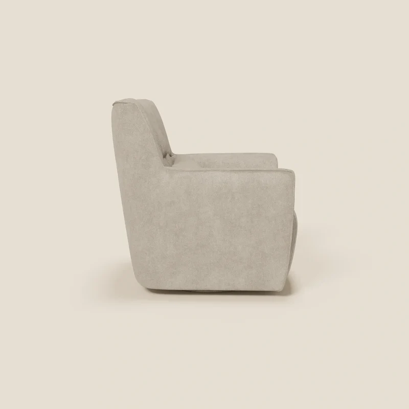 Tulla Fauteuil pivotant en tissu imperméable T02 crème