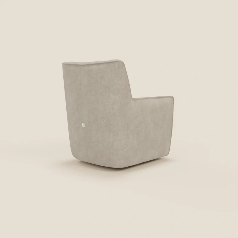 Tulla Fauteuil pivotant en tissu imperméable T02 crème
