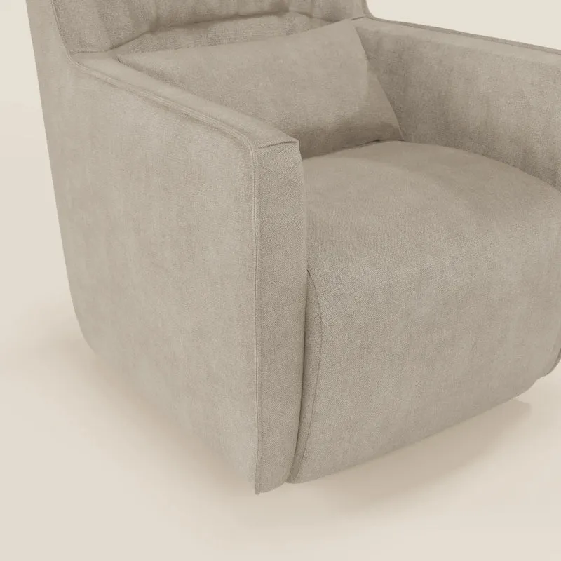 Tulla Fauteuil pivotant en tissu imperméable T02 crème