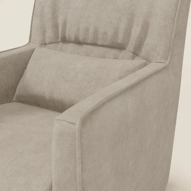 Tulla Fauteuil pivotant en tissu imperméable T02 crème
