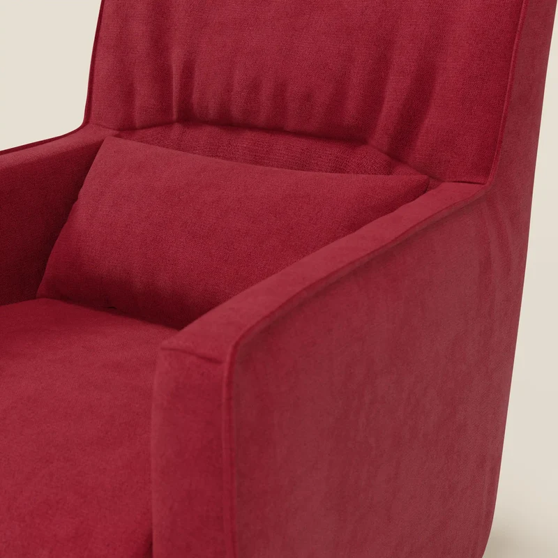 Tulla Fauteuil pivotant en tissu imperméable T02 rouge