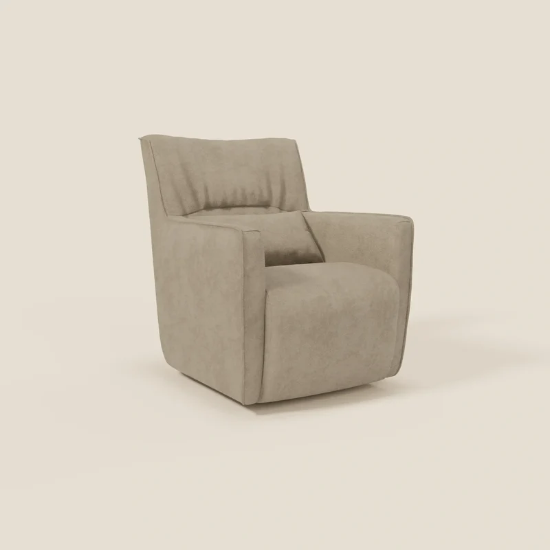 Tulla Fauteuil pivotant en tissu imperméable T02 beige