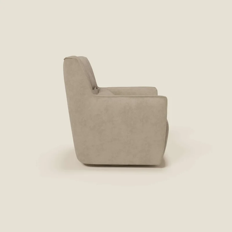 Tulla Fauteuil pivotant en tissu imperméable T02 beige