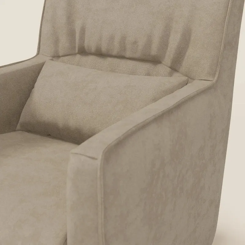 Tulla Fauteuil pivotant en tissu imperméable T02 beige