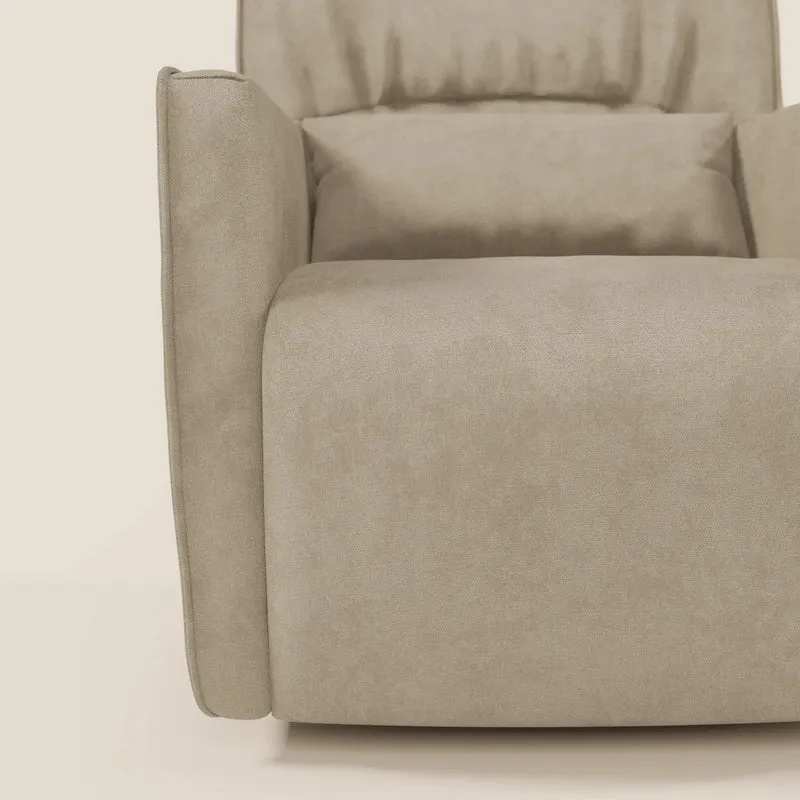 Tulla Fauteuil pivotant en tissu imperméable T02 beige