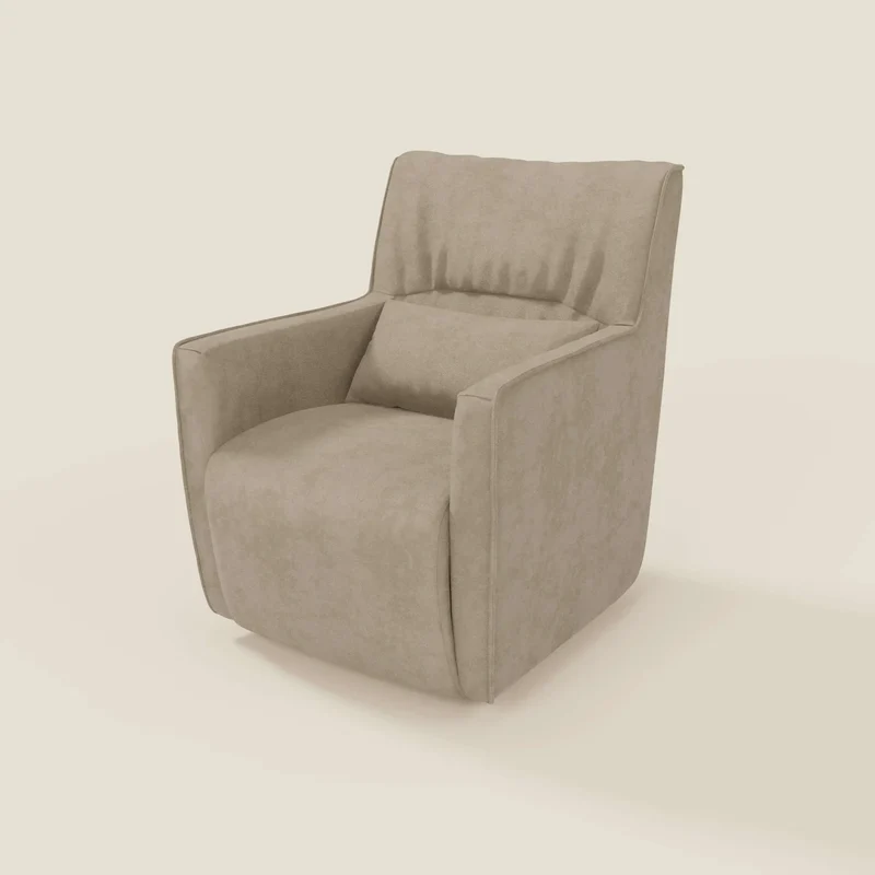 Tulla Fauteuil pivotant en tissu imperméable T02 beige