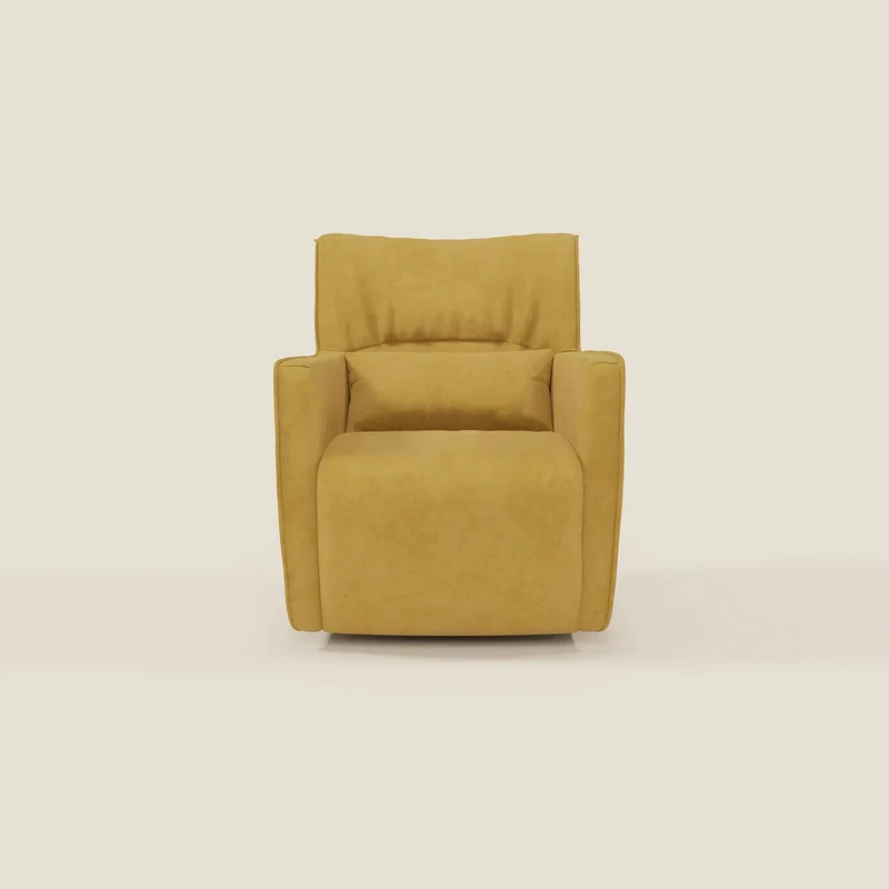 Tulla Fauteuil pivotant en tissu imperméable T02 jaune